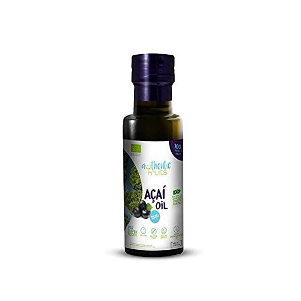 Huile daçaï bio 100ml. 100% daçaï [acai]. Végétalien et sans gluten. Fabriquée avec des baies daçaï [baies daçaí]. Aucun 