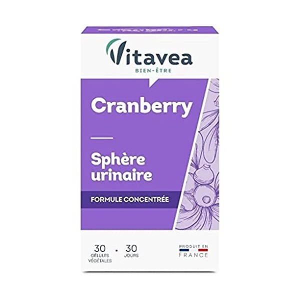 Vitavea - Complément Alimentaire Urinaire - Sphère Urinaire - Cranberry - Flavonoïdes - Formule Concentrée - 30 gélules - Cur