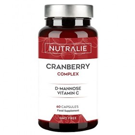 CRANBERRY Gélules Véganes Infection Urinaire et Cystite - Canneberge, Vitamine C, D-Mannose et Hibiscus - 60 Gélules Nutralie
