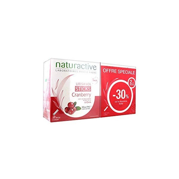 Naturactive Urisanol Cranberry Lot de 2 x 28 Sticks