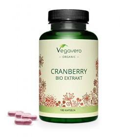 Canneberge BIO Vegavero® | 180 Gélules | Extraction FRANÇAISE | 1,5% de Procyanidines | Antioxydant + Confort Urinaire | Sans