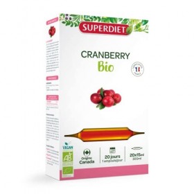 SuperDiet Cranberry Bio Confort urinaire 20 ampoules de 15ml soit 300ml