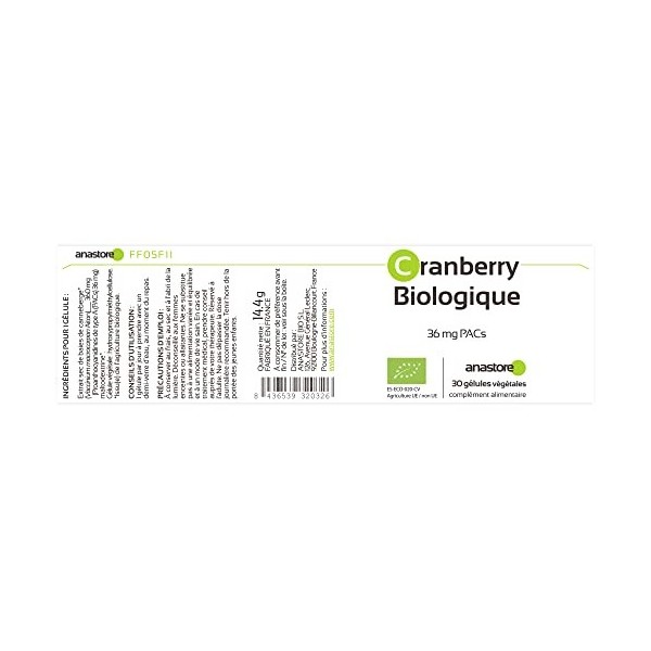 Anastore Canneberge Biologique