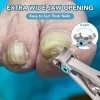 Ensemble coupe-ongles pour ongles épais avec large ouverture de mâchoire et lame incurvée tranchante, en acier inoxydable rob