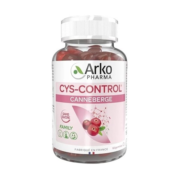 Arkopharma Cys-Control Canneberge 60 Gummies - Lot de 2 Boites de 60 Gummies