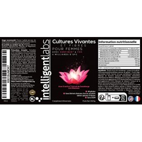 Les meilleures cultures vivantes pour femmes, formule UTI avec extrait de canneberge, D-Mannose et fibres tout en un ! 6&nbsp;mill