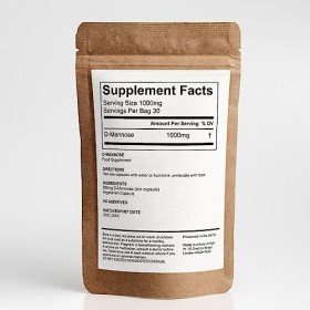 D-mannose Capsules 60 sans additifs - 1000mg par portion - cystite et UTI Support 60 caps 