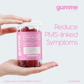 Gummies anti-syndrome prémenstruel | Gasteberry, VIT B6 et tumérique | 60 gélifiés | Végétalien | Soulage les crampes menstru