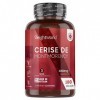 Cerise de Montmorency 6000mg par Jour Extrait Puissant 50:1 - 180 Gélules Vegan 3 Mois Absorption Rapide - Source de Vita