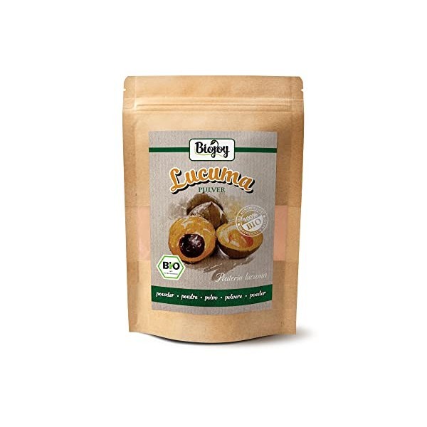 Biojoy Lucuma en poudre BIO 250 gr , Crue, naturelle et pure, Pouteria lucuma