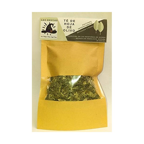 Les sorcières de thé en feuille dolivier 20 g Olive Leaf Tea