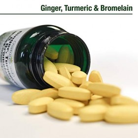 Natures Aid Gingembre, Curcuma, Bromélaïne de- 60 comprimés