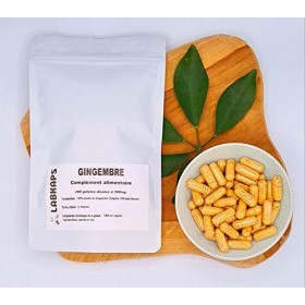 GINGEMBRE 200 gélules dosées à 500mg enveloppe de la gélule 100% végétale - complément alimentaire