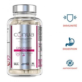 Gingembre* VEGAN Conua® | Sans Additifs | Gélule végétale | Digestion + Nausées + Vomissements + Immunité + Antioxydant | Fab