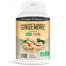Herbes Et Plantes Gingembre Bio 200 Gélules Végétales 250 mg