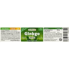 Greenfood Gingko,200 mg, dose élevée, 180 comprimés -biodisponibilité élevée. Sans additifs artificiels, Sans génie génétique