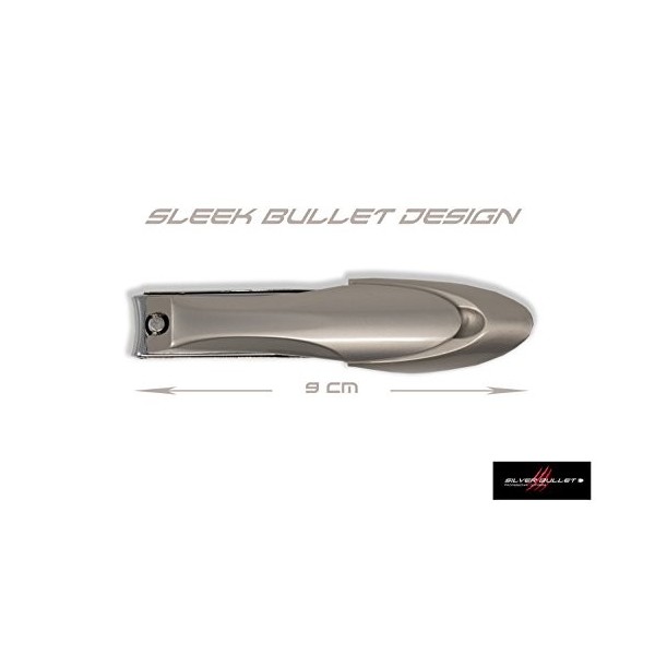 Coupe-ongle professionnel Silver Bullet Pro en acier inoxydable de qualité supérieurePour les ongles des mains et des pieds.P