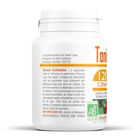 Tonic Bio 400mg - 120 comprimés - Guarana, Echinacéa, Eleuthérocoque, Ginseng rouge
