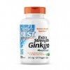 Doctors Best, Extra Strength Ginkgo Ginkgo Extra-Fort , 100mg, 120 Capsules végétaliennes, Testé en Laboratoire, Végétal, S