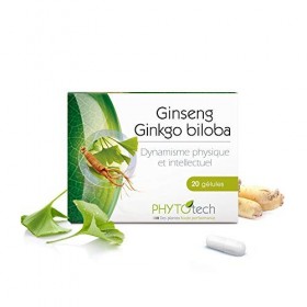 Yves Ponroy Ginseng Ginkgo Biloba 20 Gélules