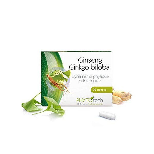 Yves Ponroy Ginseng Ginkgo Biloba 20 Gélules