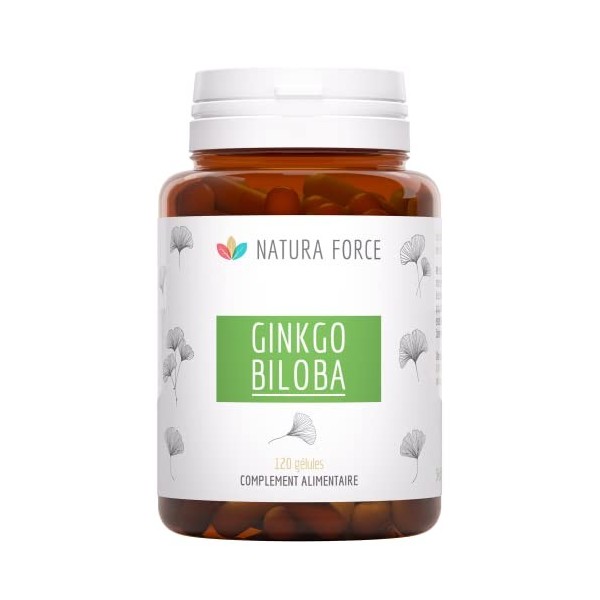 NATURA FORCE - Ginkgo Biloba Biologique - Issu d’une Agriculture Naturelle et Durable - Réduit les Effets du Vieillissement e