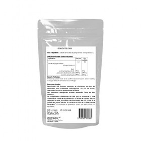 Ginkgo Biloba en poudre | sachet 100g | mémoire et concentration |&nbsp;micro-circulation | circulation sanguine | Fabriqué en Occ