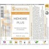 Mémoire Plus Synervital - 1000 gélules dosées à 326mg - Complexe de plantes pour la Mémoire - Ginkgo biloba - Bacopa -Magnesi