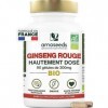 Panax Ginseng Rouge BIO de Corée | Extra Fort 900mg / jour | Énergie, Vigueur, Anti-stress, Concentration | 90 gélules de 300