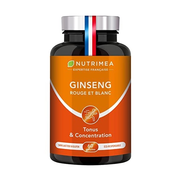 Ginseng Rouge et Blanc - 100% Naturel - Ratio d’Extraction 10:1- Dosé à 15% en Ginsénosides - Réduction de la fatigue - Aide 