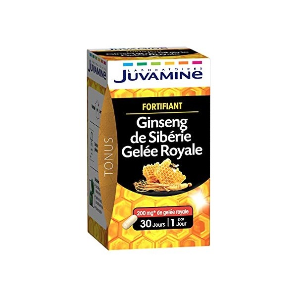 JUVAMINE - Fortifiant - Ginseng de Sibérie & Gelée royale - 30 Gélules