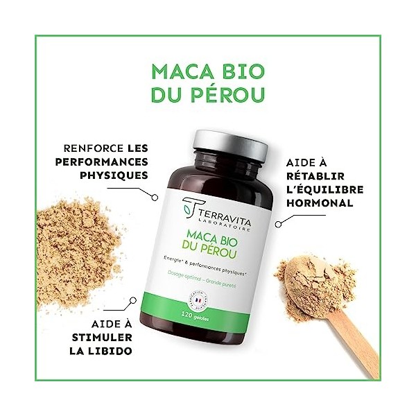 MACA BIO du Pérou Ginseng Péruvien | Performance, Fertilité, Désir et Énergie | Racine riche en Vitamines et Minéraux | 160