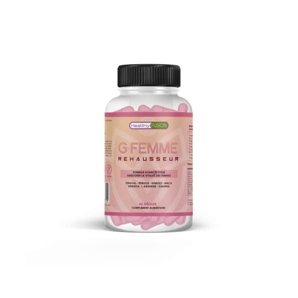 Healthy Fusion G-Femme | Puissant stimulant pour la femme | Augmente la libido, la vitalité et lénergie | 60 Caps