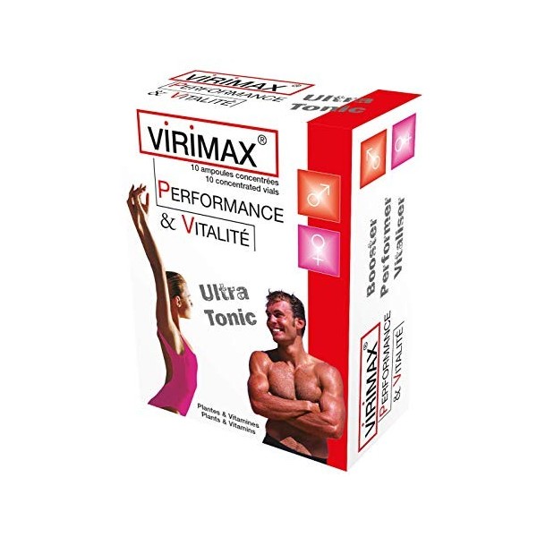 Virimax Ultra Tonic - 10 Ampoules - Performance et Vitalité - Fabriqué en France