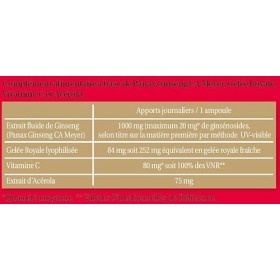 HERBESAN®- Complexe Tonus - Panax Ginseng Meyer, Gelée Royale, Vitamine C, Acérola- Booster toniques, défenses immunitaires- 