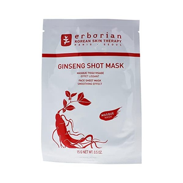 ERBORIAN Ginseng Le Masque Tissu Effet Lissant, 15 g