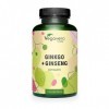 Ginkgo Biloba + Panax Ginseng Vegavero® | Avec 24% Glycosides de Flavone + 20% de Ginsénosides | Sans Additifs | Énergie + Co