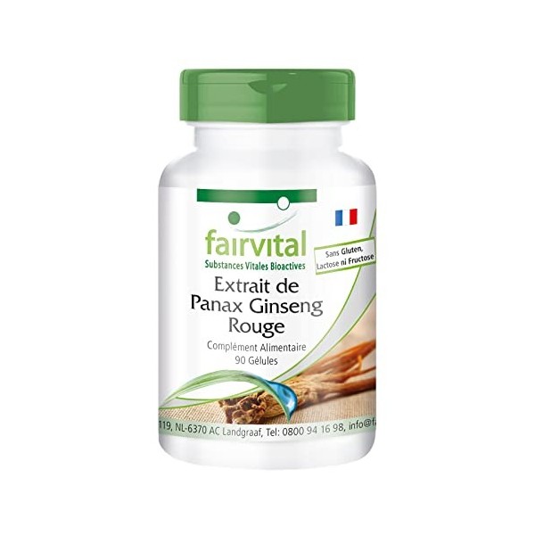 Fairvital | Panax Ginseng rouge Extrait 400mg 90 gélules - ginseng coréen - C.A. Meyer