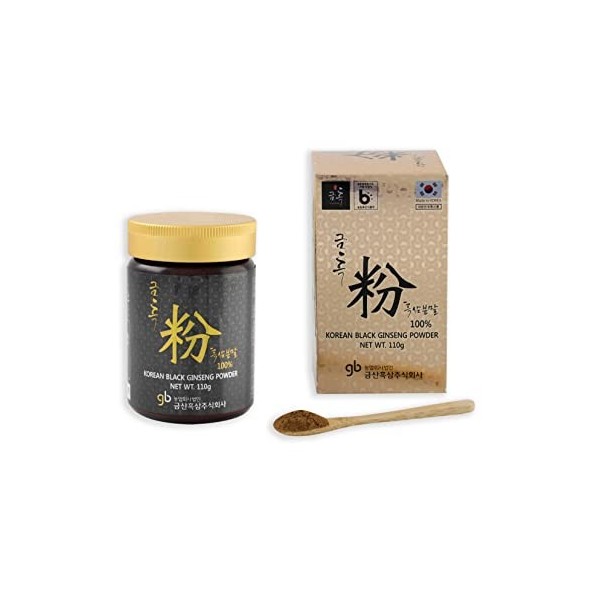 Poudre de Ginseng Noir Coréen - 110g - 100% Panax Ginseng CA Meyer de Corée du Sud