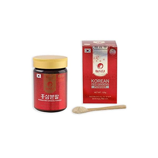 Poudre de Ginseng Rouge Coréen - 120g - 100% Panax Ginseng CA Meyer de Corée du Sud