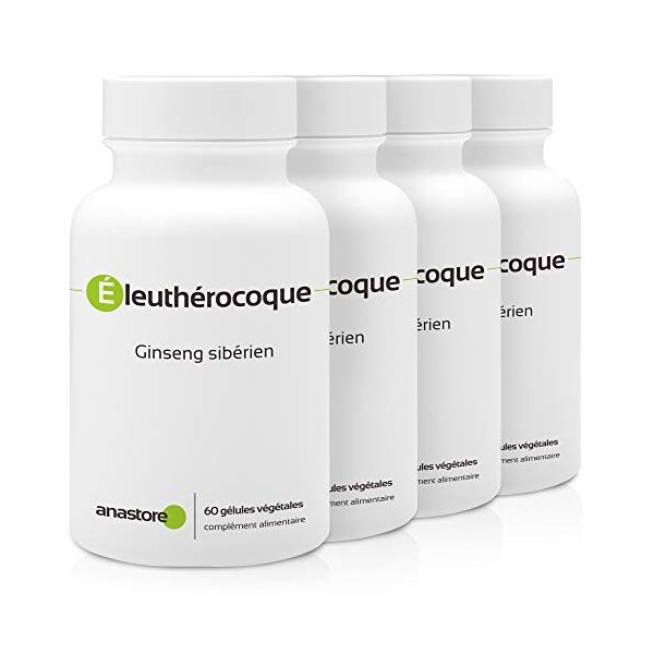 ÉLEUTHÉROCOQUE * PACK 3+1 GRATUIT * 500 mg / 240 gélules * Titré à 0,8% en éleuthérosides * Energie, Équilibre émotionnel