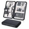 Kit Manucre Pedicure Coupe Ongle Professionnel Coupe Cuticule, 15pcs Trousse Manucure Femme Hommes Pedicure Set avec Exquis L