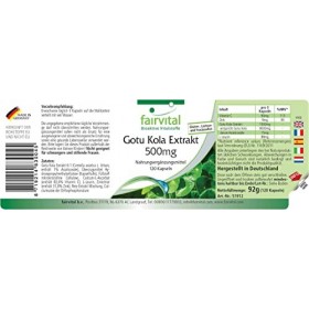 Fairvital | Extrait de Gotu Kola Poudre en gélules 500mg - 120 pièces