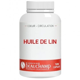 Laboratoire Beauchamp - Complément alimentaire HUILE DE LIN - 120 capsules - Oméga 3 - Vitamine E - Maintien de la santé card