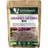 Graines de Chia Bio 1KG | Sources de Protéines, Oméga 3, Fibres | Salvia Hispanica | Qualité Supérieure