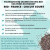 Graines de Chia Bio cultivées en France 200G Idéal Minceur, Transit, Protéines, Chia seeds, Usages Smoothies et Salades, Comp