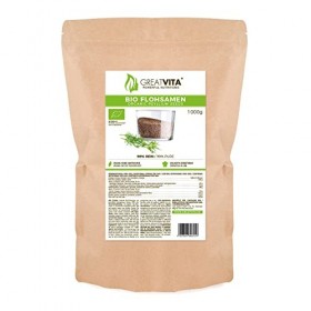 Graines de puces biologiques MeaVita, 99% de pureté, 1000g dans un sachet Qualité supérieure en provenance dInde dans un sac