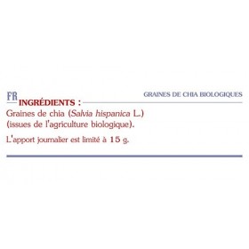 Graines de chia bio * POWDER Nothing But Plants® * 500g * 100% Naturel* VEGAN * source d’OMEGA 3