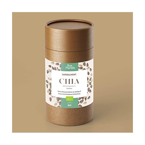 Chia graines bio 200g - Superaliment - Riches en Oméga 3, sources de Magnésium, Potassium, Phosphore