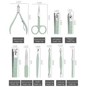 JJZXD Ensemble NailClipper en Acier Inoxydable Professionnel Pédicure File de Ongles Nail Nail Care Tools Toothing Manucure S